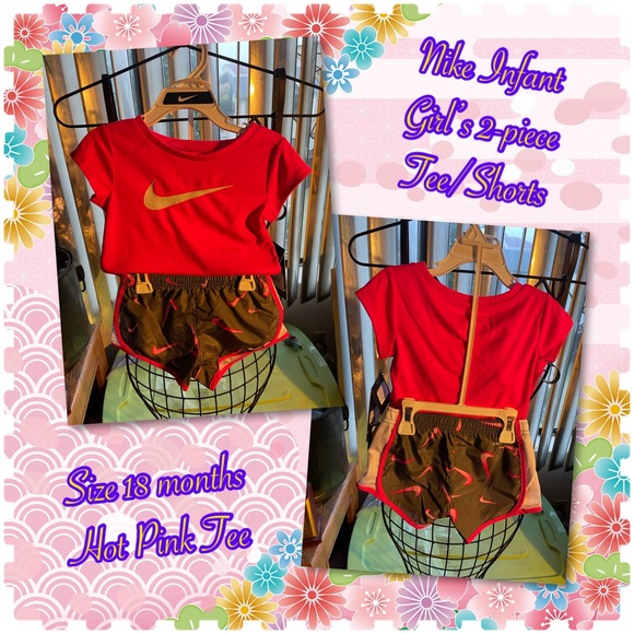 Nike Infant Girl’s Dri-Fit T-Shirt & Shorts Set (2-pieces) - Picture 6 of 8